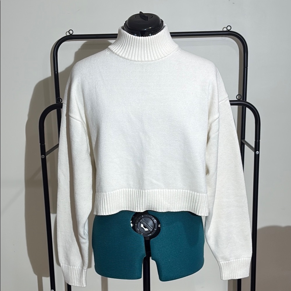 Sunday Best White Turtleneck Sweater